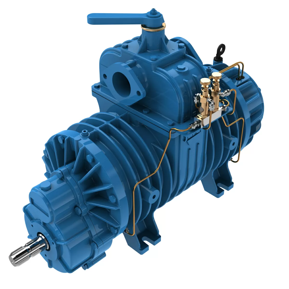 Rotary vane vacuum pump JUROP PN 58, left-hand rotation, manual valve