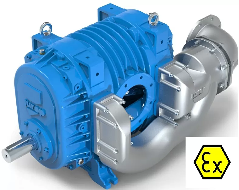 Vacuum pump JUROP HELIX 450 ATEX HDR, left-hand rotation