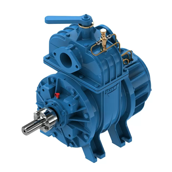 Rotary vane vacuum pump JUROP PN 45, left-hand rotation, manual valve