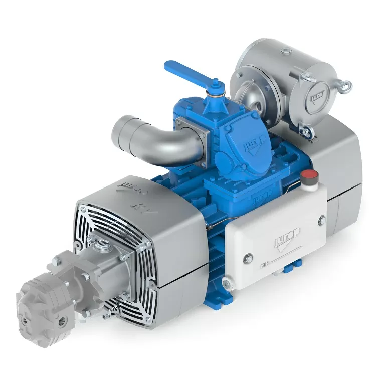 Rotary vane vacuum pump JUROP RV 520 HDR, left-hand rotation, manual valve