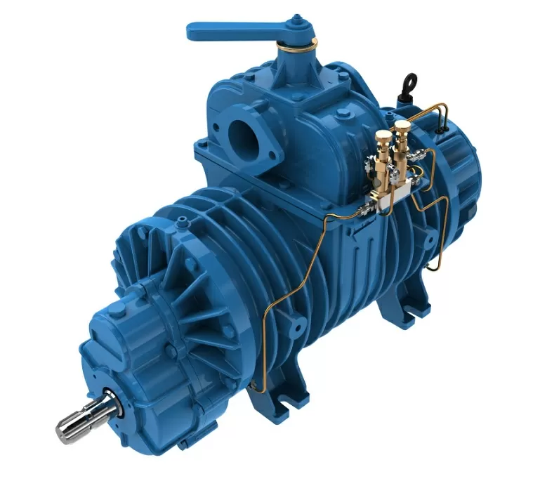Rotary vane vacuum pump JUROP PN 23, left-hand rotation, manual valve